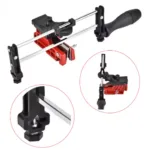 Dispozitiv manual ascutit lantul de drujba, unghiuri precise de taiere, sistem de fixare pe lama