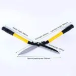 Foarfeca extensibila pentru gard viu, din metal, 58-73 cm, Galben - imagine 2