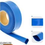 Furtun apa refulare, flat, PVC, 3", 50 m, material textil cauciucat, Albastru - imagine 2