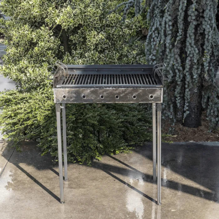 Gratar Metalic pe Carbuni, Picioare detasabile, Sistem de ventilatie, Reglabil pe 2 nivele, Suprafata 60 x 40 cm - imagine 3