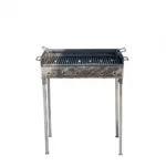 Gratar Metalic pe Carbuni, Picioare detasabile, Sistem de ventilatie, Reglabil pe 2 nivele, Suprafata 60 x 40 cm