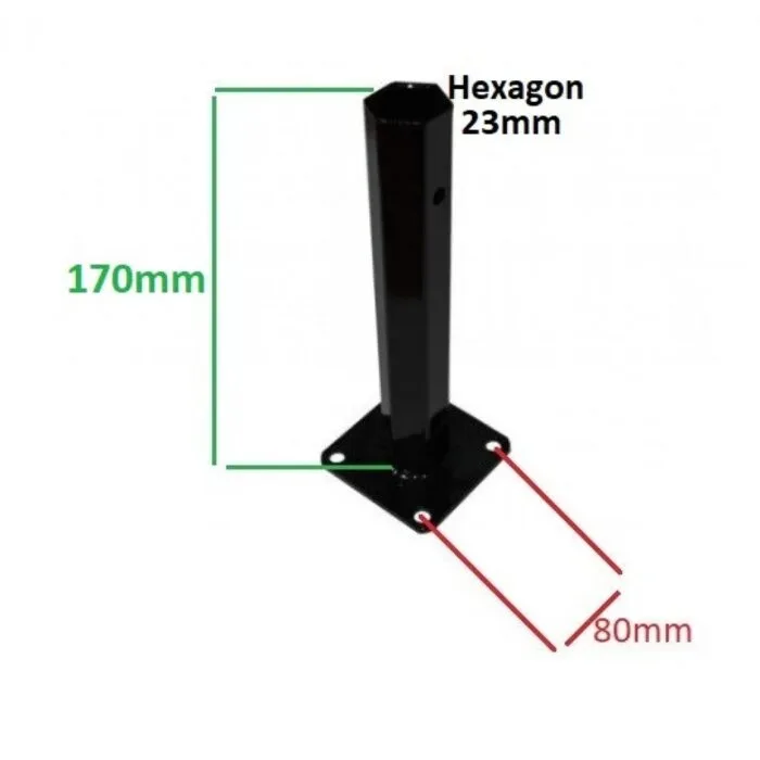 Manicot roata motocultor Scurt 170-23-80 mm, Constructie metalica durabila, Fixare stabila - imagine 2