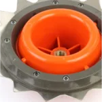 Tambur motocoasă UniBox 2 în 1, disc zimțat și fir, gri/roșu, diametru 20cm - imagine 2