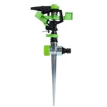 Aspersor Plastic, cu suport metal cu 6 moduri dispersie prin bataie, 45-360 grade