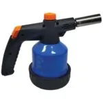 Lampa instalator cu aprindere piezo, corp metalic, albastra - imagine 2