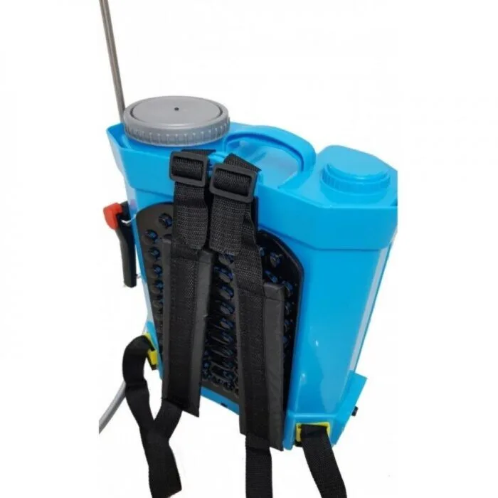 Pompa Stropit Electrica 12L, Vermorel, Acumulator 12V 8Ah, Prindere Rucsac, Lance Metalica Telescopica, 4 Duze Incluse - imagine 4