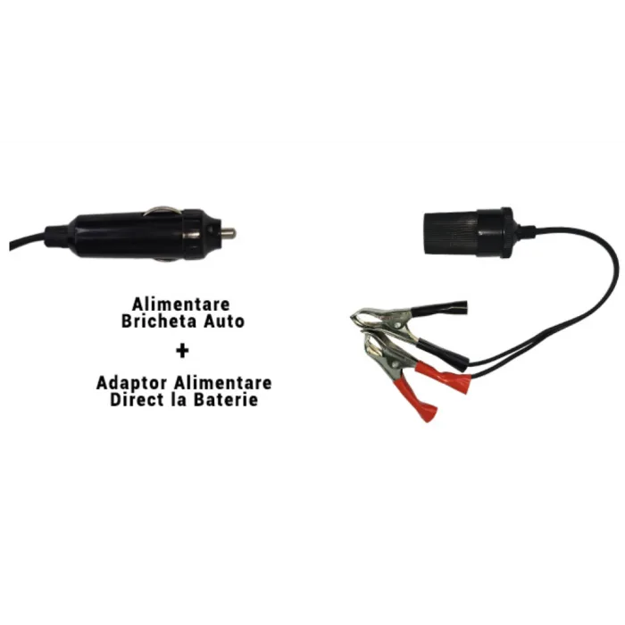 Set Complet de Compresor Auto, 2 cilindri, 12V, Debit de aer de 70L/min, Accesorii incluse, Cutie Depozitare si Transport - imagine 2